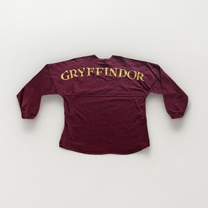 Harry Potter Gryffindor House Spirit Jersey Burgundy Long Sleeve Top Size Large